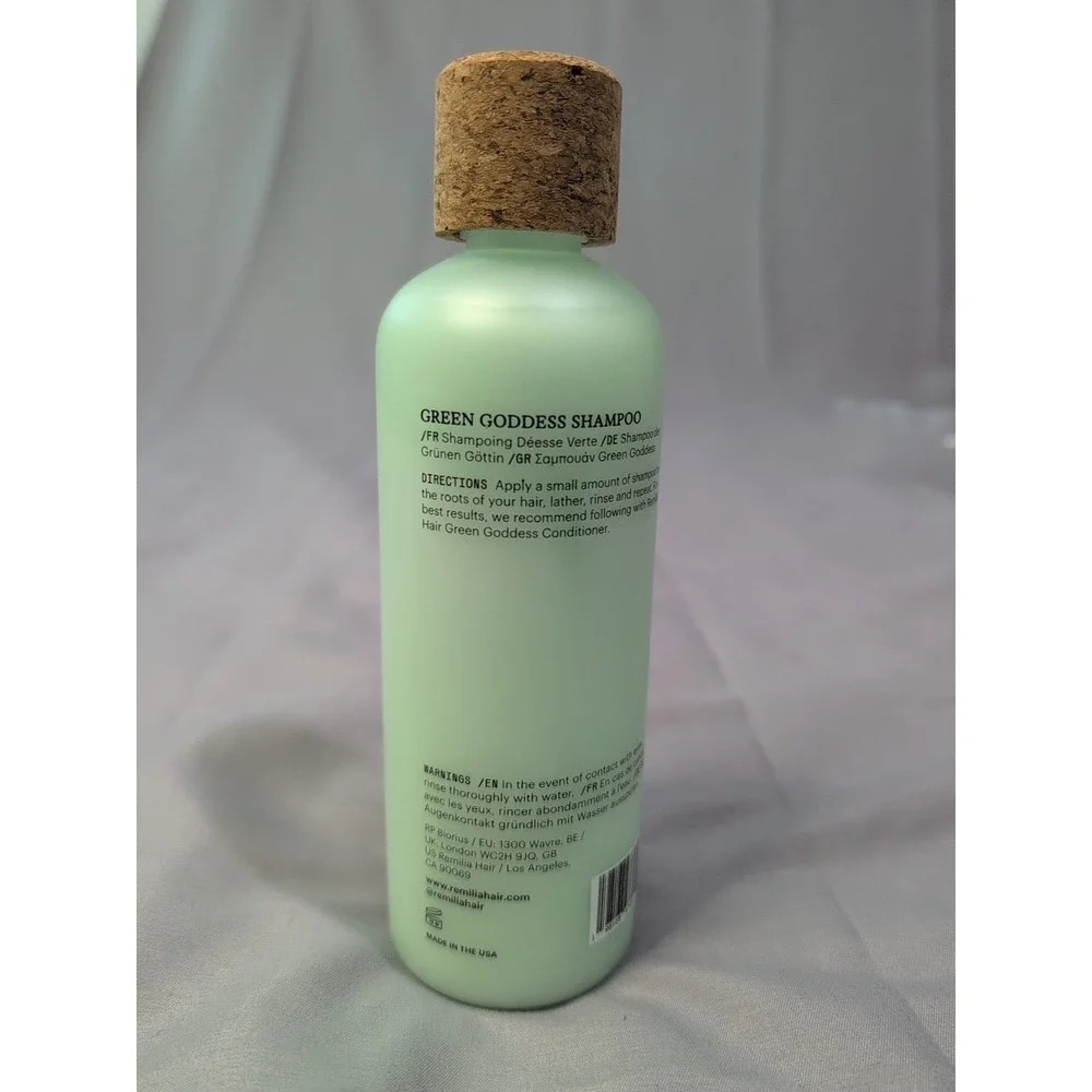 REMILIA Green Goddess Shampoo With Rosemary Oil, Coconut Oil & Green Tea Extract